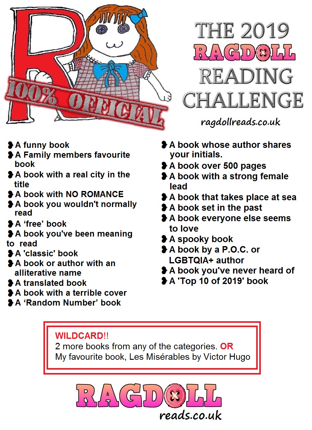 100 Book Challenge Chart